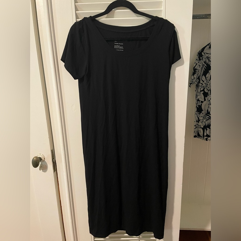 Storq Black Tshirt Maternity Dress
